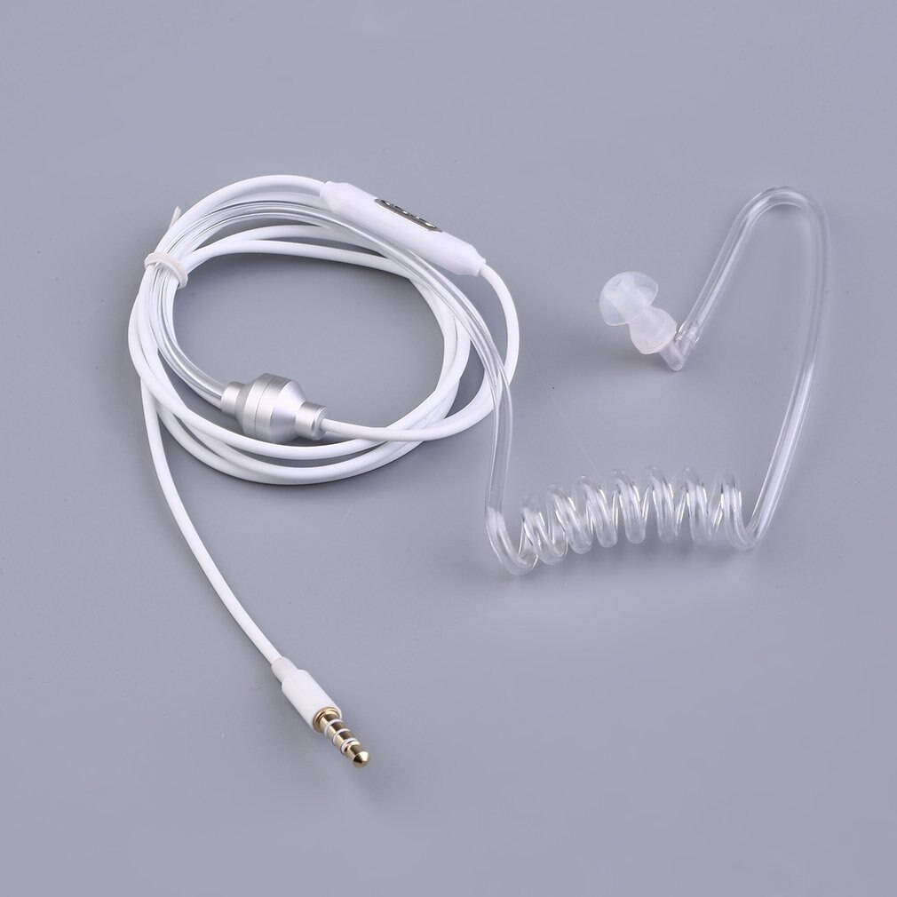 Akoestische Stralingsbescherming Anti-Straling Hoofdtelefoon Air Tube Handsfree Oortelefoon Met Microfoon Volumeregeling Oorhaak