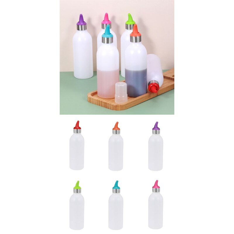 50LB Condiment Dispenser Refillable Condiment Container for Kitchen Use White Dispensing Bottles Empty Bottle Plastic