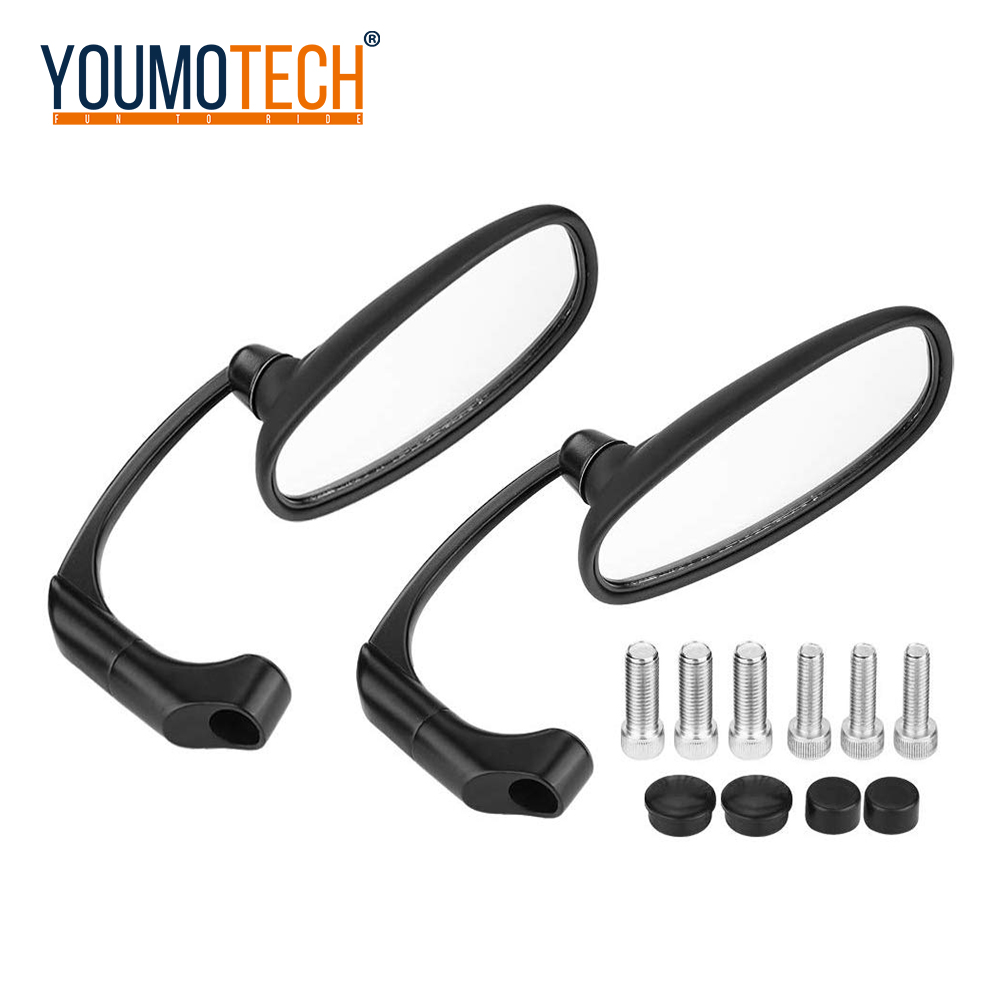 Motorcycle Rearview Side Mirror with 8/10mm Screws Universal Round Retro Modified Motorbike Cafe Racer Rear view Mirrors