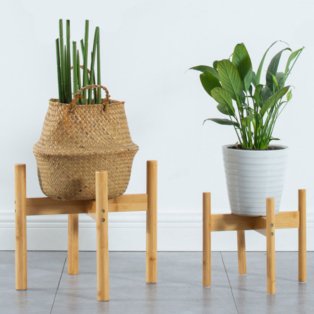 Soporte para plantas Bonsai, soporte para plantas de madera de mediados de siglo, soporte moderno para flores en maceta, estante de mesa para oficina, decoración moderna para el hogar