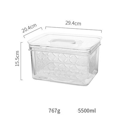 réfrigérateur alimentaire conteneurs de stockage avec couvercles cuisine stockage joint réservoir en plastique séparé légumes fruits frais boîte grand Ml: B3