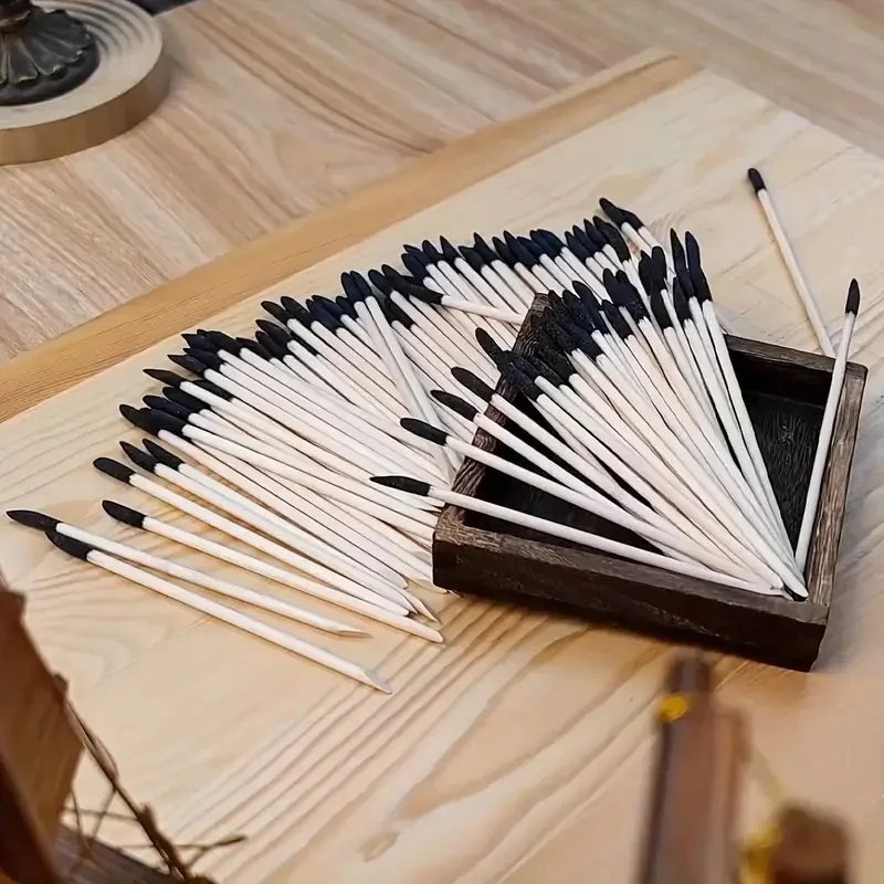 Palos de lijado de 10/20/100 Uds., palitos de fósforos, ramitas de lijado, palos de lijado de detalles finos para modelos de plástico, pulido de madera para Hobby