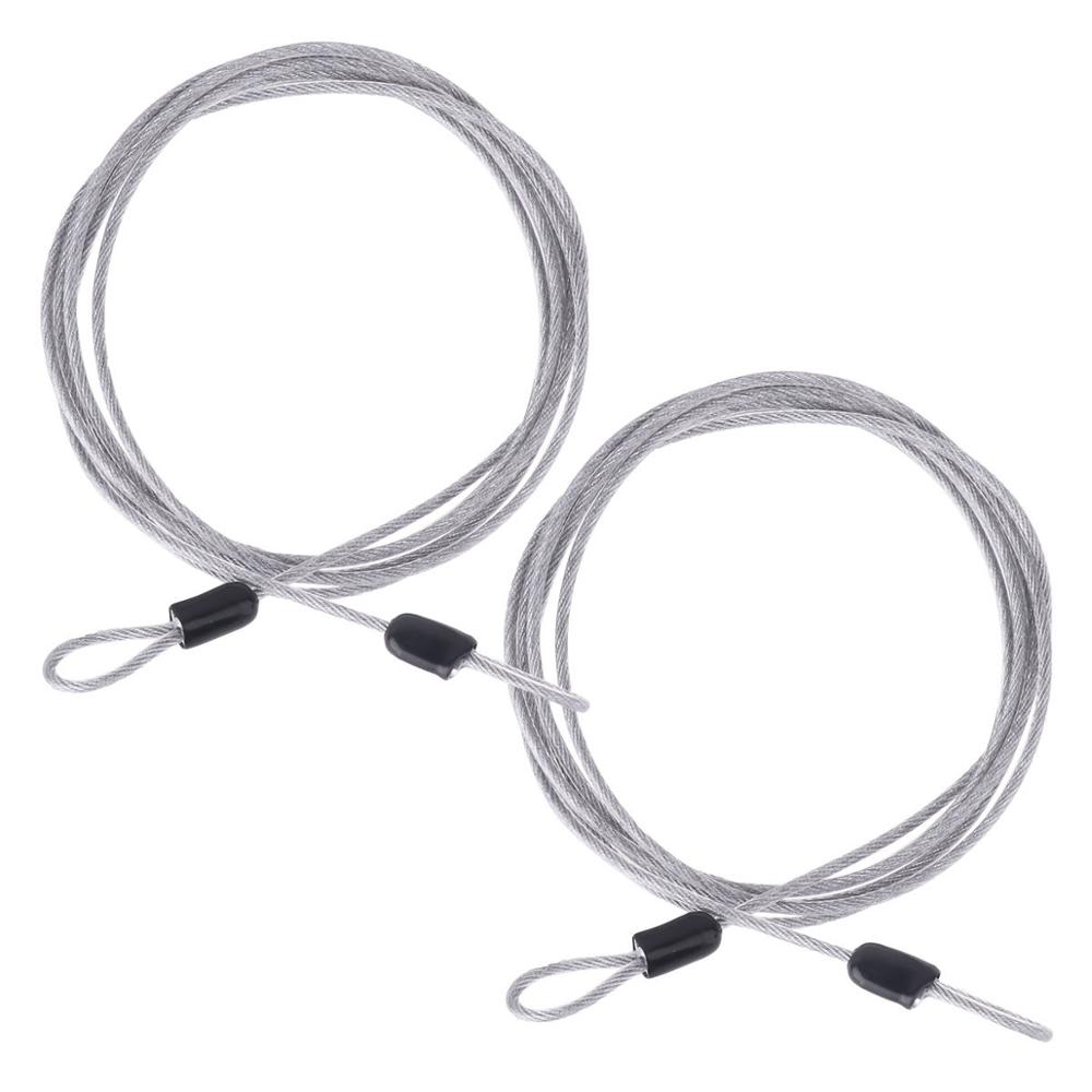 2 Veiligheid Loop Kabel Fietsen Lock Sluiting Zware Bagage Tas Veiligheid Draad Herbruikbare Dubbele Lus Anti Diefstal Vaste metalen Touw