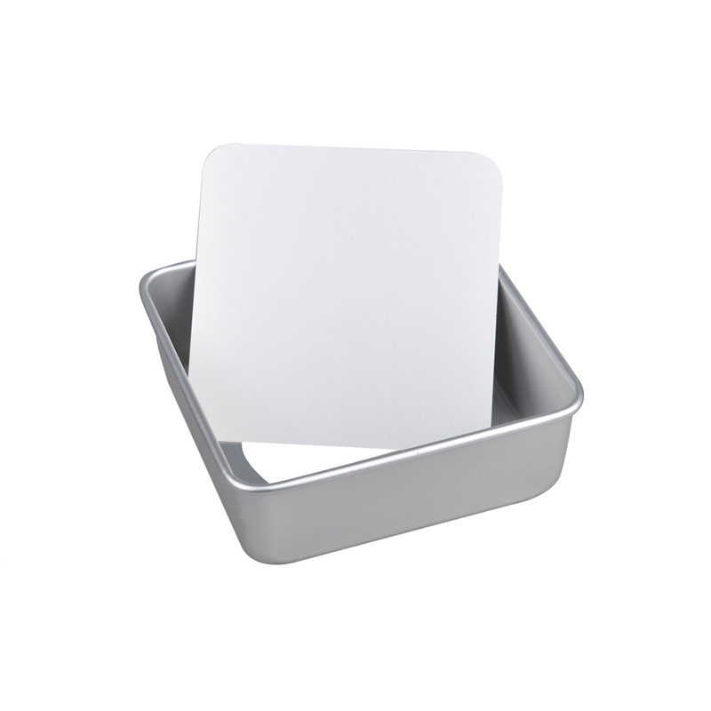 6/8/10 Inch Bakplaat Geanodiseerd Aluminium Vierkante Cake Pan Met Verwijderbare Bodem Anti-aanbak Mousse Chiffon Gereedschap