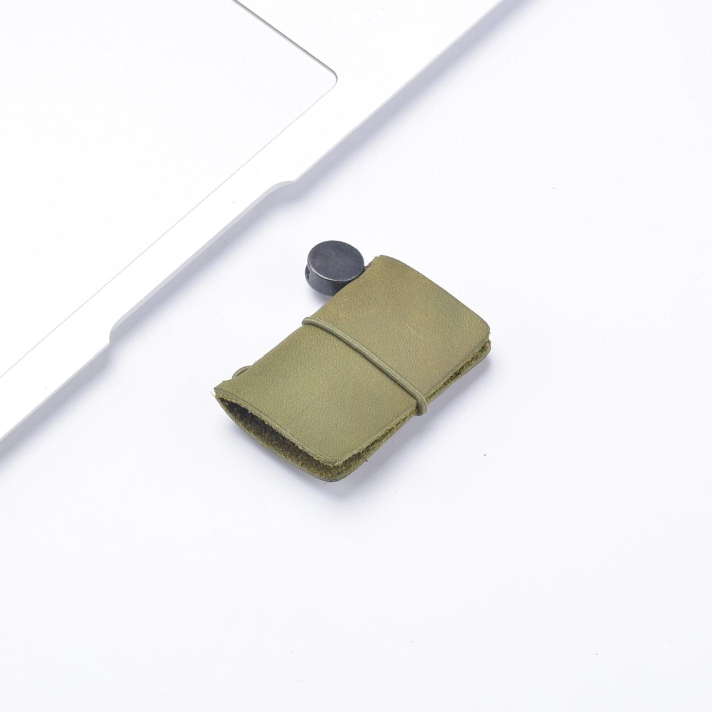 Fromthenon Vintage Retro Pendant For Midori Diary Leather Very Mini Travellers Notebook Decorative Tool Cute Kawaii Stationery: Olive Green