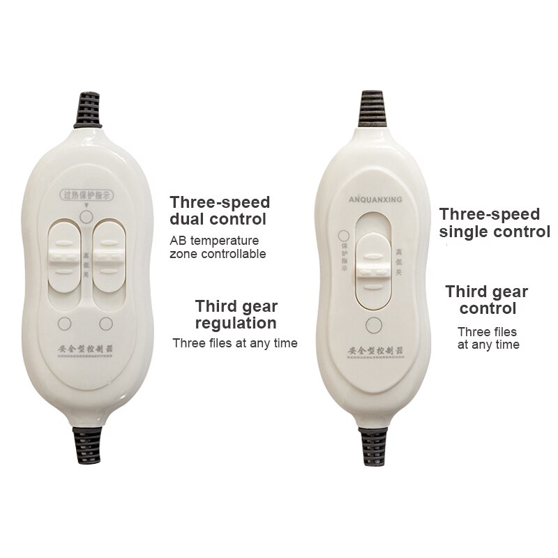 Lämmin lämmitettävä peitto 220v pehmo sähköpeittolämmitin tuplarunko dual control talvituote eu pistoke