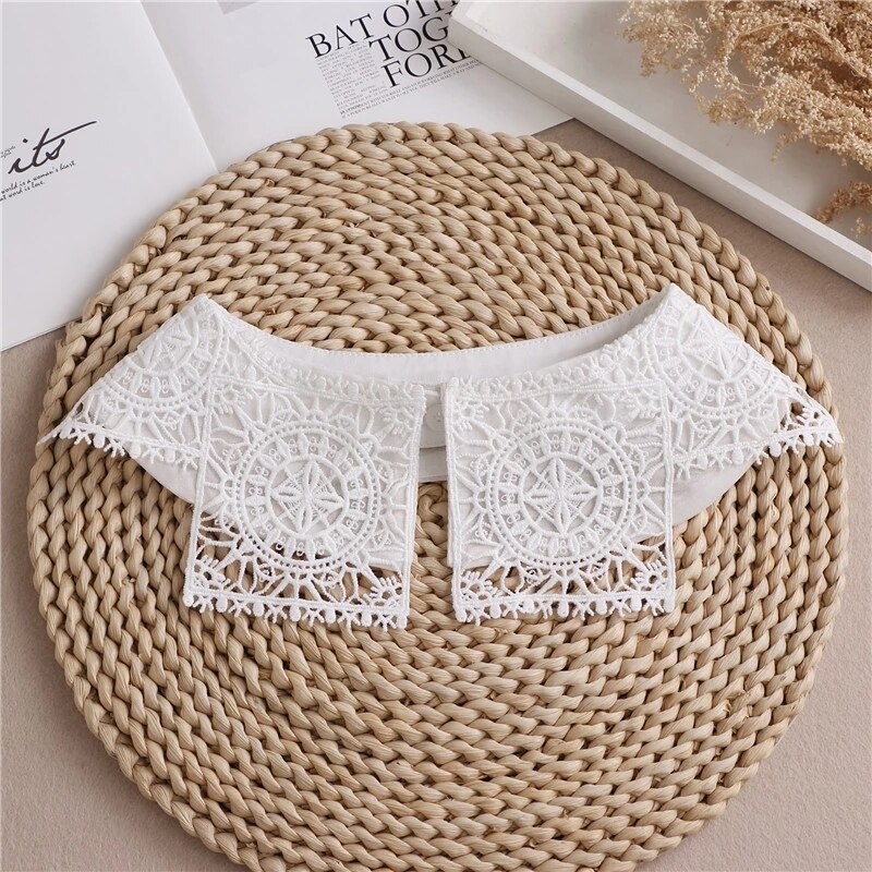Sitonjwly Witte Sjaal Pop Nep Kraag Vrouwelijke Overhemd Valse Kraag Dames Afneembare Half Shirt Revers Blouse Shawl Wrap Decoratie: 261