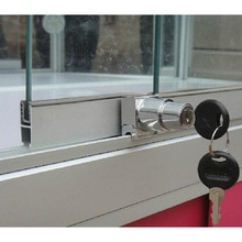 Cabinet Display Showcase Glass Door Lock W/ Keys Sliding Door Lock Zinc Alloy