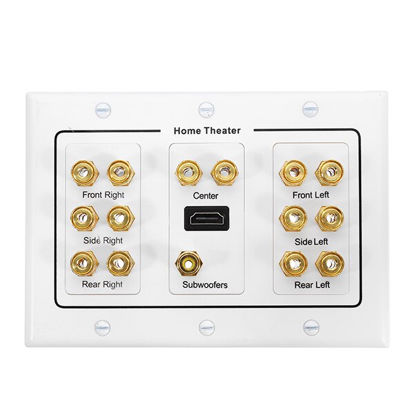 LEORY Surround Sound Speaker Aluminum Home Theater 7.1 Sound Box Wall Plate HDMI Audio Banana