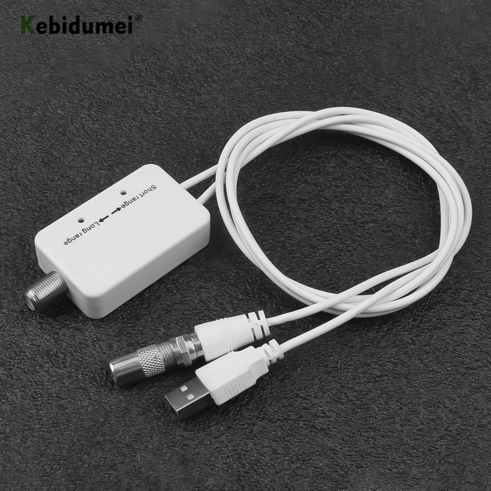 kdbieumei HD HDTV TV Antenna Amplifier Signal Booster Antenna Adapter 200Mile 36dB Low Noise Easy Installation