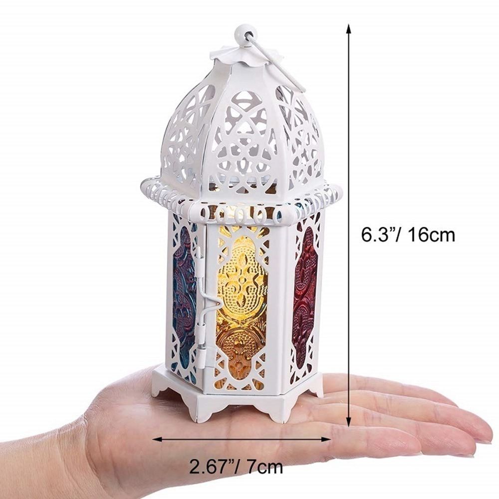 Creatieve Party Ijzer Glas Marokkaanse Vintage Bruiloft Windlamp Kandelaar Kandelaars Home Decor Kaars Lantaarn
