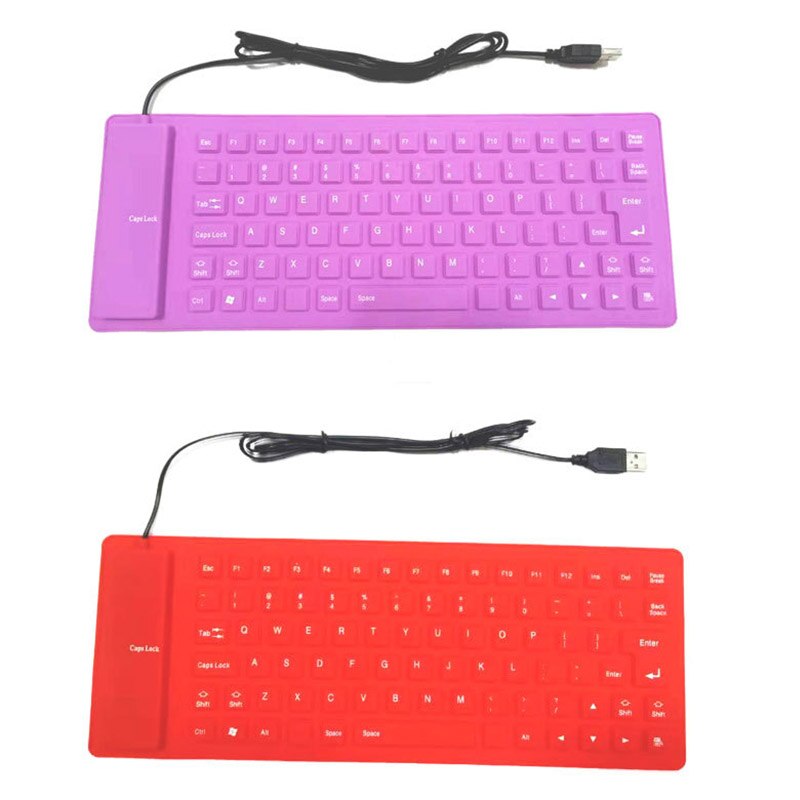 85- toetsen opvouwbaar usb mini-mute toetsenbord waterdicht siliconen draagbaar bedraad engels toetsenbord voor laptop pc buiten kantoorwerk