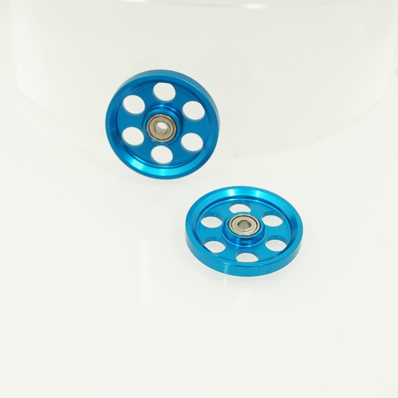 MINI 4WD self-made tamiya parts aluminium alloy 19mm 6 holes rollers 10color 1 set price: sky blue