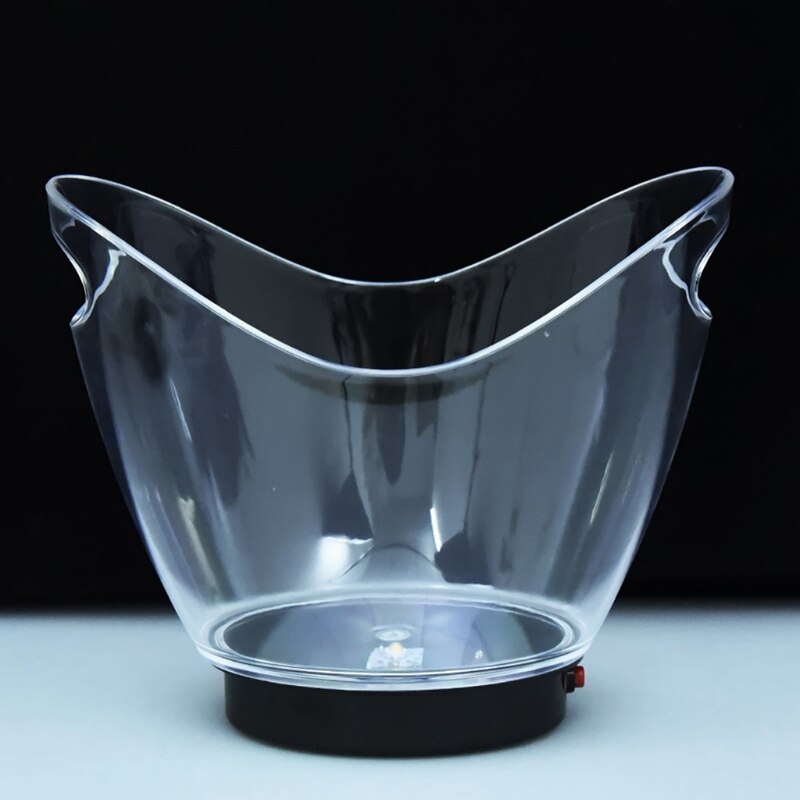 Barra de cubitera con luz LED gradiente de colores transparentes, recipiente para vino, vidrio, botella de cerveza, refrigerador de almacenamiento, cocina, herramientas al aire libre