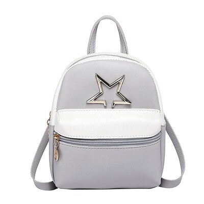 Vento Marea cuir Mini sac à dos pour adolescente rouge petit sac à dos sac à main de créateur femmes sac Simple sac à bandoulière Mochila: Gray backpack