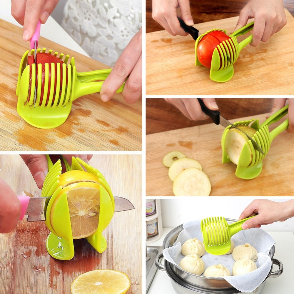 Multifunctionele Schoon Handig Keuken Goede Helper Werken Tool Tomaat Slicer Ui Aardappel Fruit Citroen Peel Cutter Houder