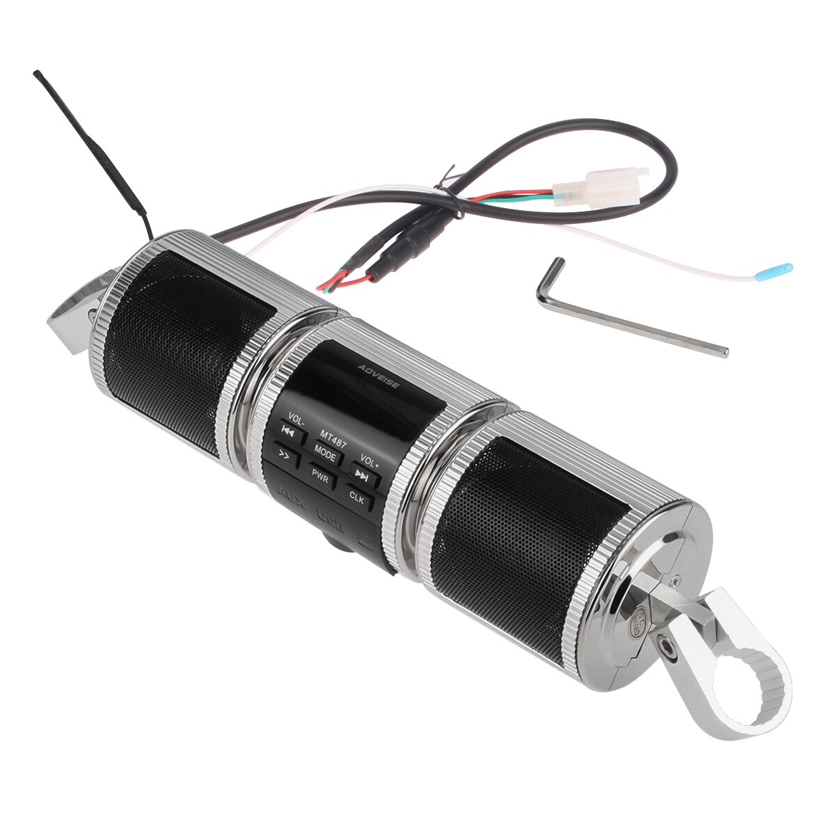 Motorfiets Zwart MP3 Fm Atv Radio Sound Systeem Stereo Speaker Waterdicht