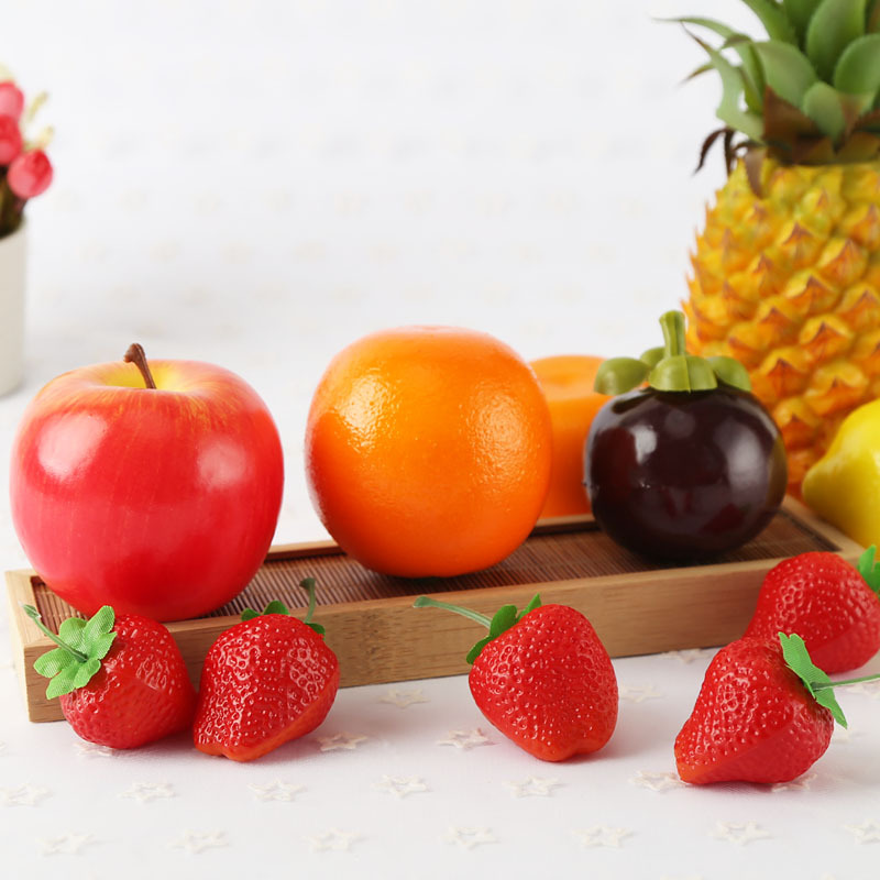 Simulation Strawberry Plastic Foam Model Decor Simulation Fruit Home Furnishing Soft Decoration Decor Photography Props 20PC