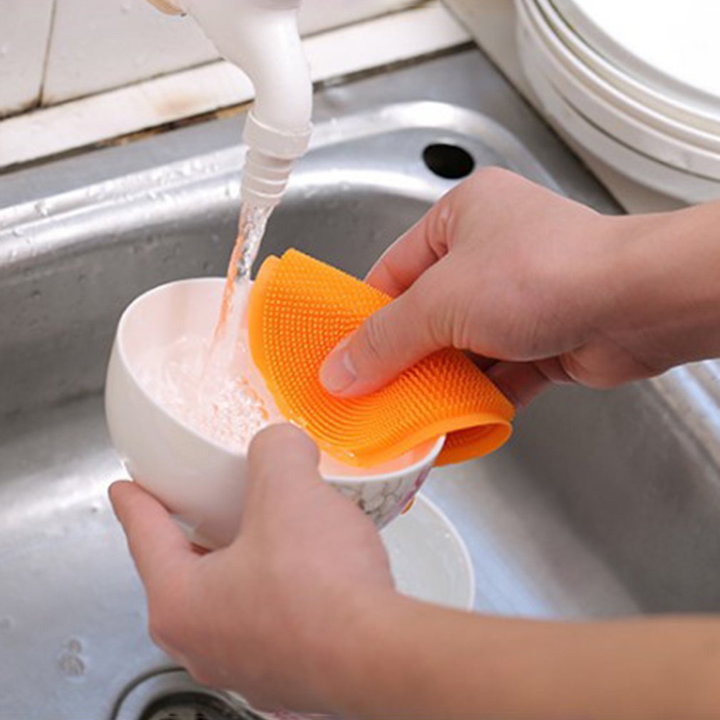 Éponge en Silicone vaisselle lavage cuisine épurateur plats de alimentaire éponges polyvalentes nettoyage antiadhésif brosse de cuisine