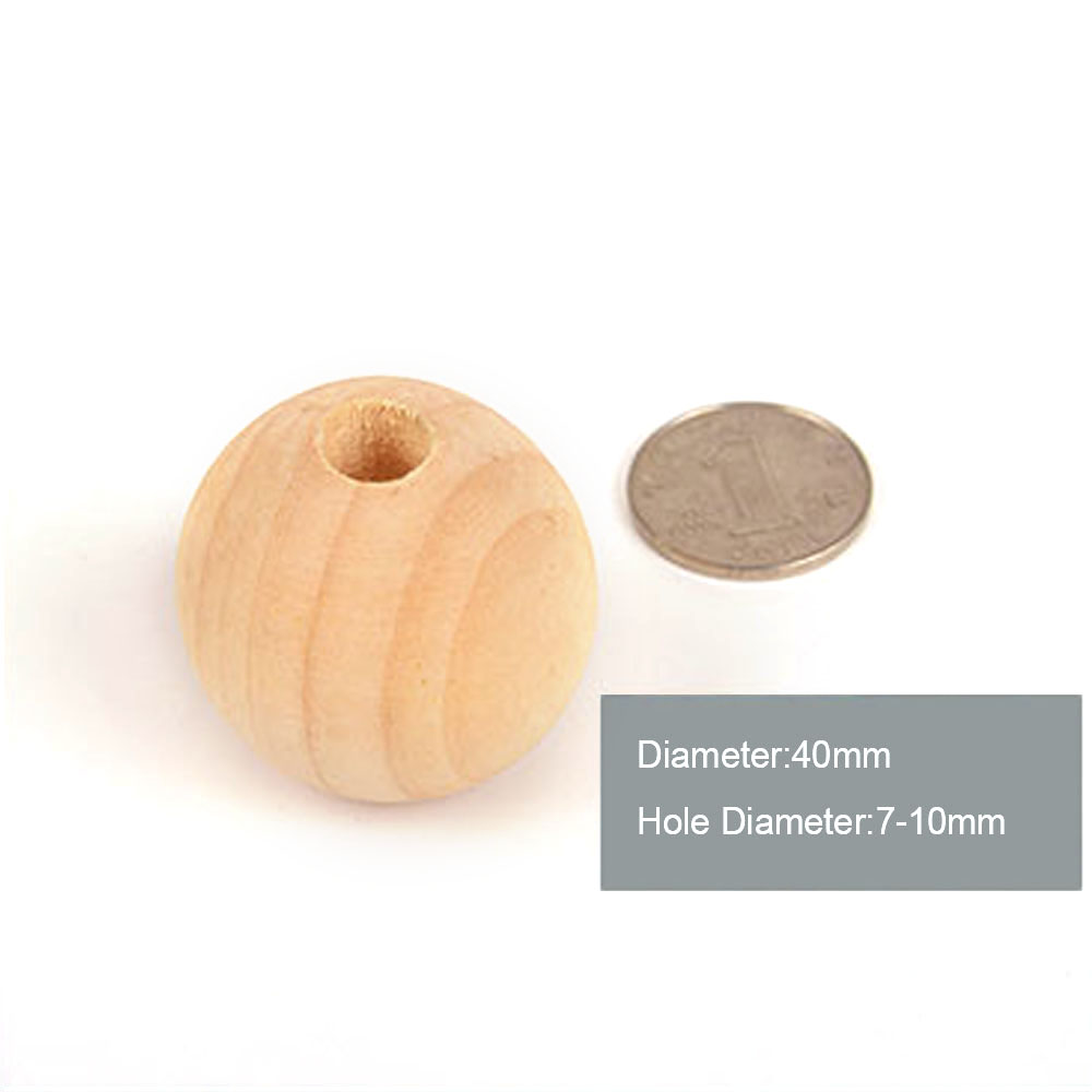 Cuentas de madera redondas, bolas de madera de 6/8/10/12/14/16/18/20/25/30/35 ~ 50mm para joyería DIY, pulsera colgante, decoración hecha a mano