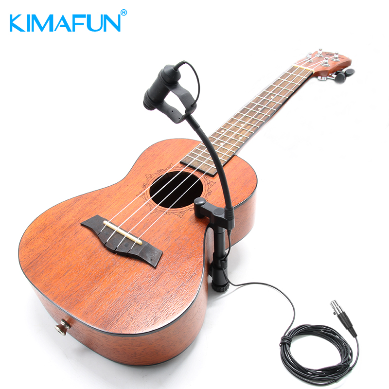 KIMAFUN KM-CX100 Draagbare Wired CondenserMic Muziekinstrument Zwanenhals Microfoon voor Gitaar Viool Altviool Cello Mandoline