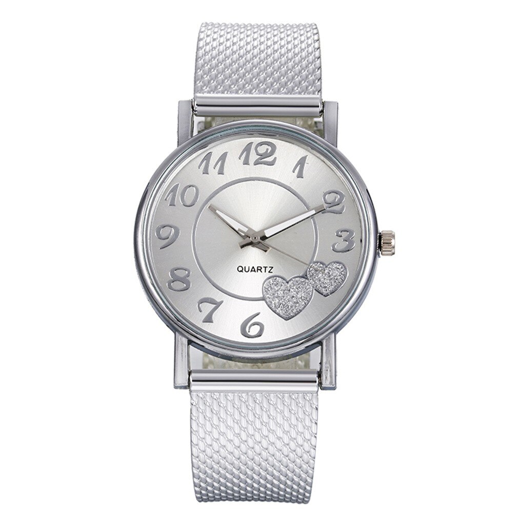 Dames Horloge Horloge Horloge Relogio Feminino Zegarek Damski Horloge Creatieve Mode Vrouw Mesh Riem Horloge: Zilver