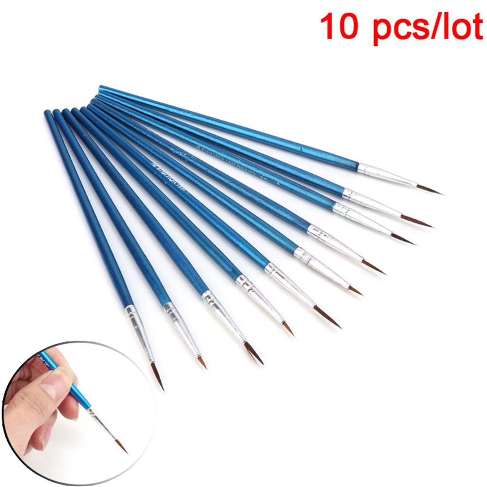 10Pcs/Lot Pastry Line Drawing Pen Baking Tools Nylon Fiber Line Drawing Pen Wooden Handle Chocolate Fondant Cake Decorating