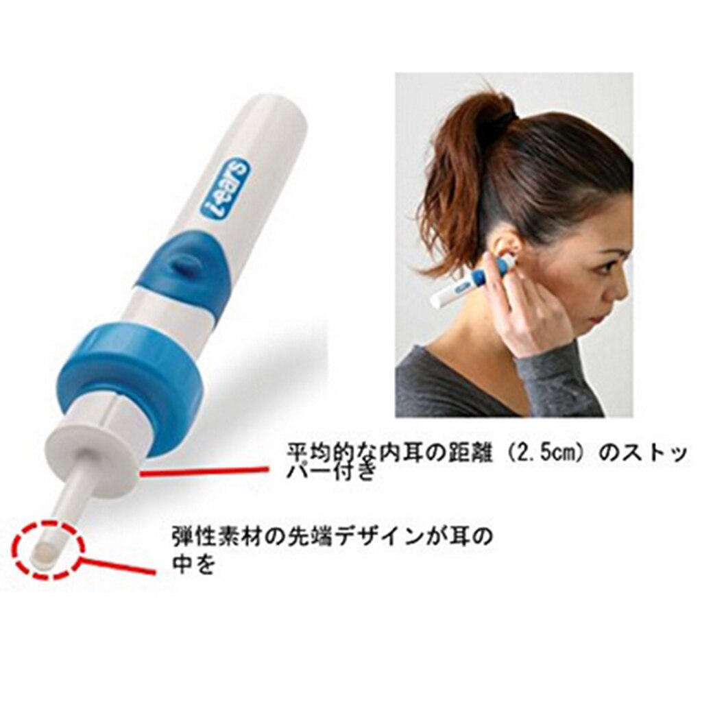 Electric Ear Vacuum Cleaner Wax Dirt Fluid Remover Painless Safe Spiral Ear-Cleaning Device Earpick Soft Tool