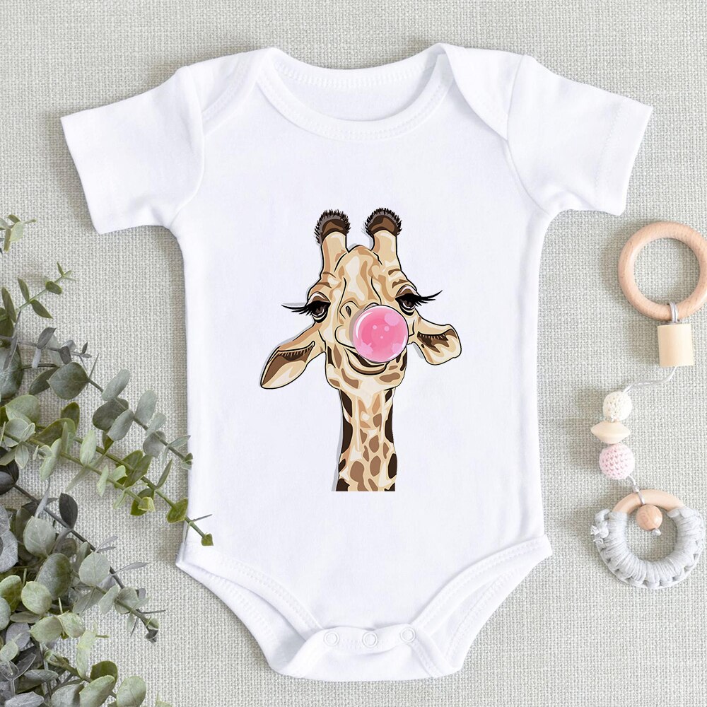 Eine-Stück Neugeborenen Karosserie Ropa De Debe Hipster Grafik Kleinkind Overall Giraffe 0-24M Neue Baby mädchen Jungen Kleidung: YEHY0285 / 18-24M