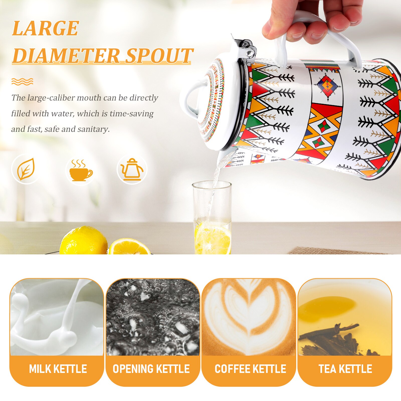 Vintage Enamel Coffee Pot Camping Coffee Pot Teapot Tea Kettle Hand Pot