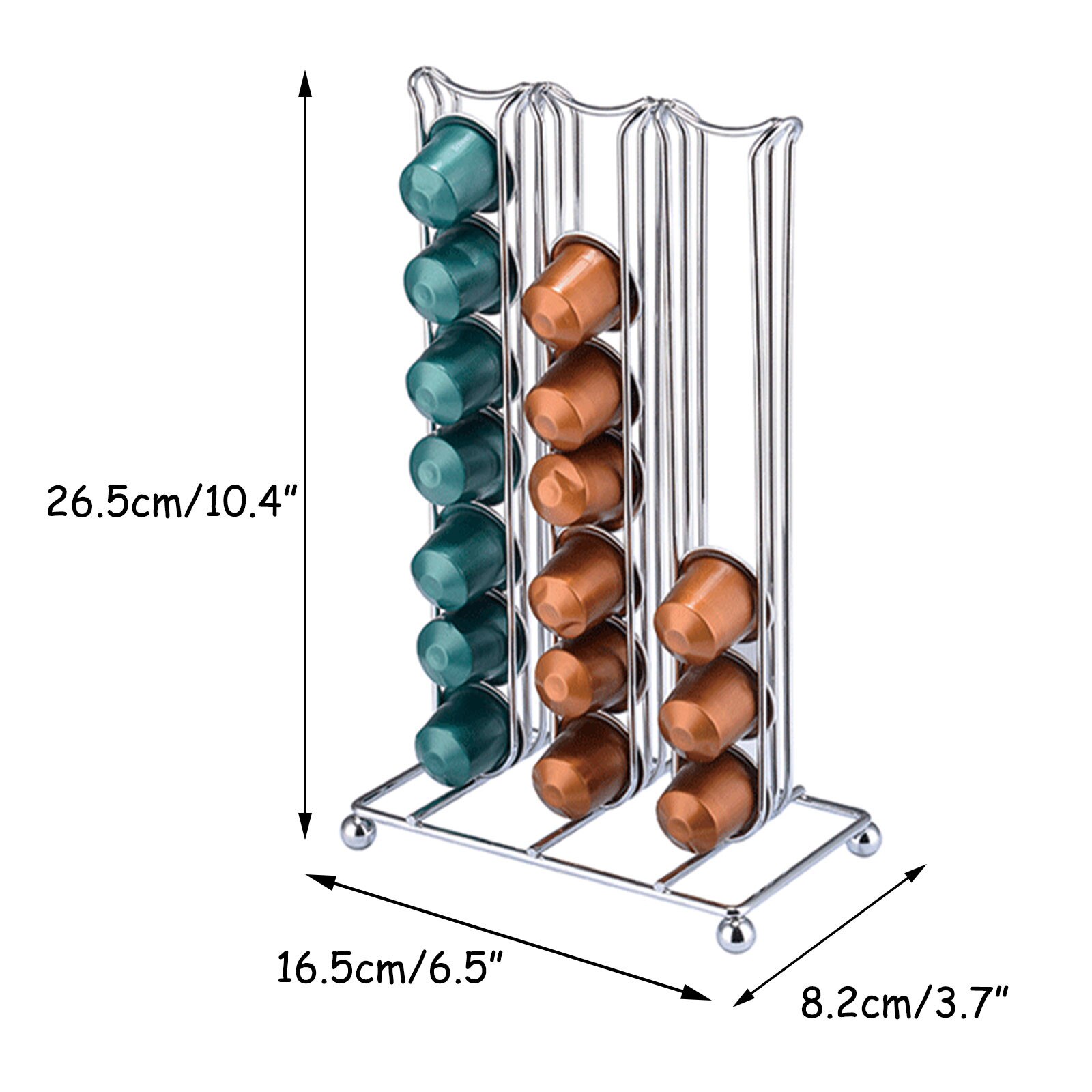 Iron Chrome Plating Stand Coffee Pod Holder For 42... – Vicedeal