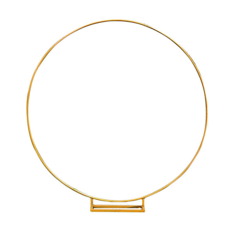 Étagère décorative en fer forgé pour arc de mariage, accessoire de décoration circulaire, pour arrière-plan de fête, à fleurs avec cadre