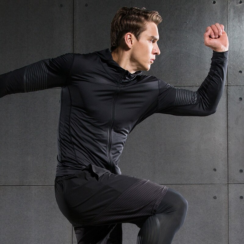 Vansydical fitness urheilutakki miesten hupullinen urheiluasu juoksupaita pitkähihainen toppi fitness bodybuild crossfit takit