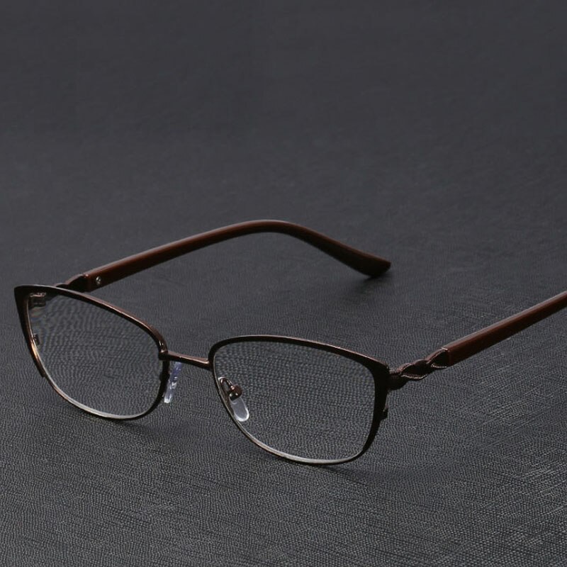 Leesbril met metalen montuur en kattenoog, sterkte  +1.0 +1.5 +2.0 +2.5 to +4.0 brillen voor vrouwen en mannen met hyperopie