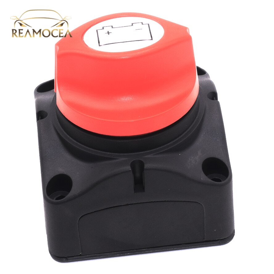 Reamocea 600A 12V/24V Car Battery Isolator Main Switch Emergency Stop Pole Separator Cut On Off Large For SUV RV Marine Boat