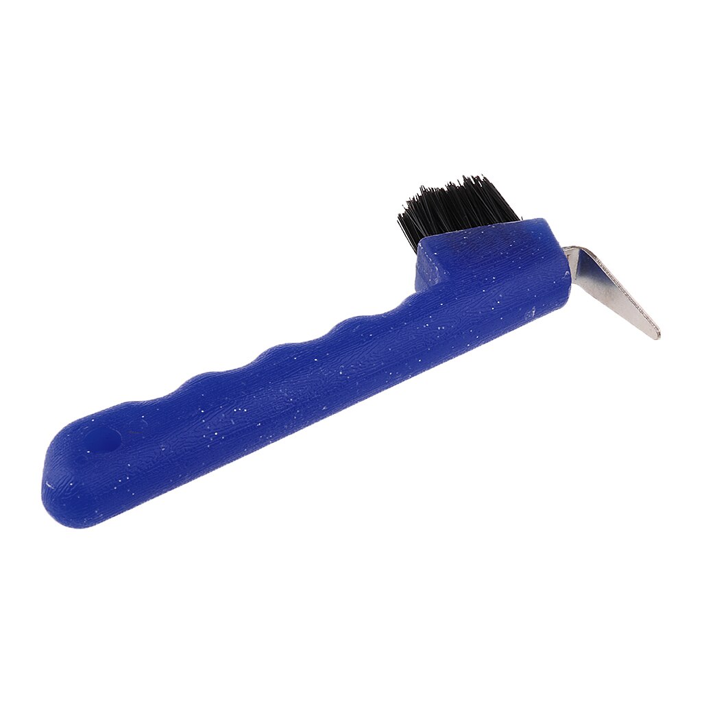 Hoof Pick with Brush Horse Grooming Equipments Tool Horse Care Products: Blue