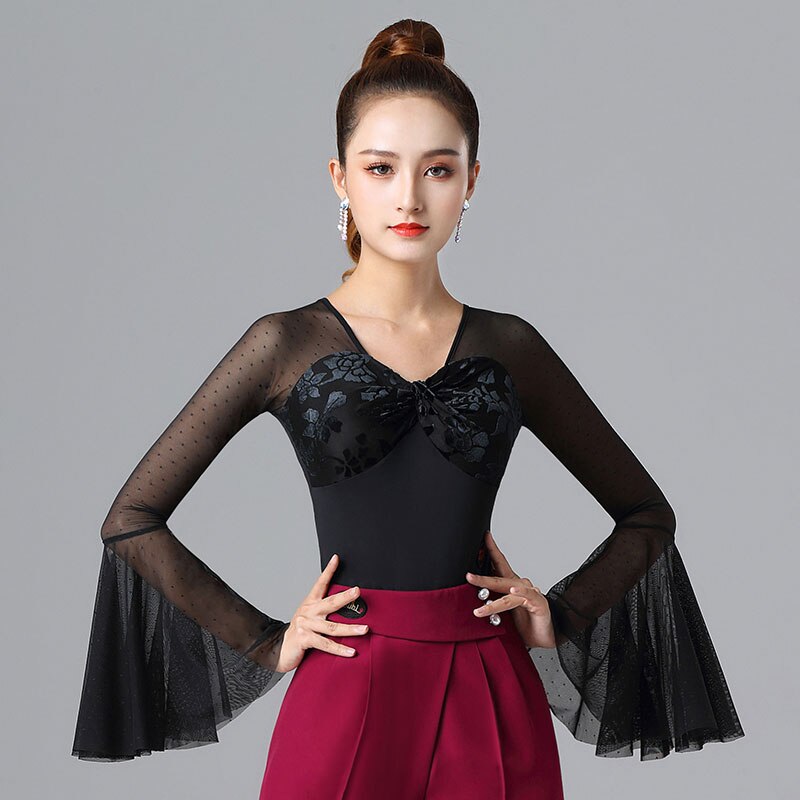 Doble nueva de ropa de baile de salón de baile largo para baile de de manga especialmente la práctica ropa femenina estándar nacional: S