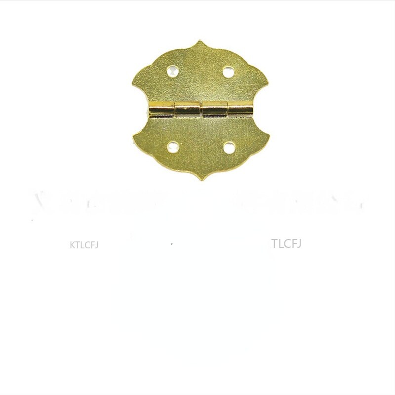 6Pcs Antique Hinge Lace Hinge Long Hinge Wooden Box Hinge Strip Hinge Packing Box Accessories 90 Degree Hinge: Gold-29-32mm