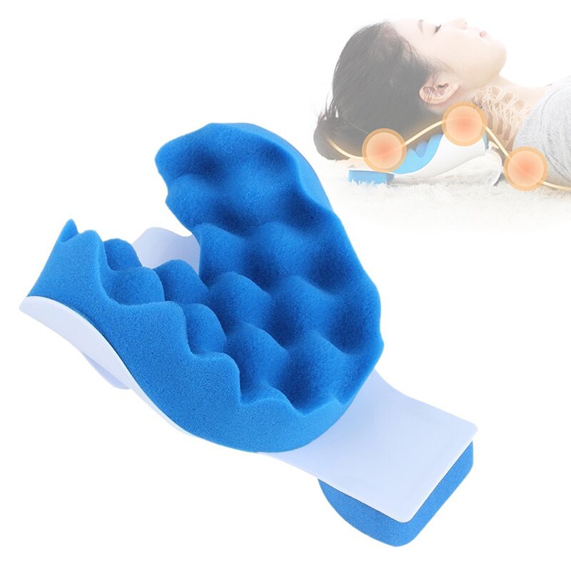 Neck Support Tension Reliever Neck Shoulder Relaxer Blue Sponge Releases Muscle Tension Relieves Tightness Soreness Theraputic