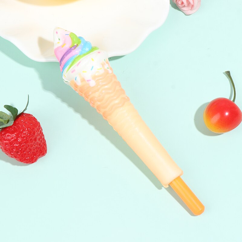 Slow Rebound Ice Cream Stress Reliever Soft Neutral Pen Student Appliance: Orange