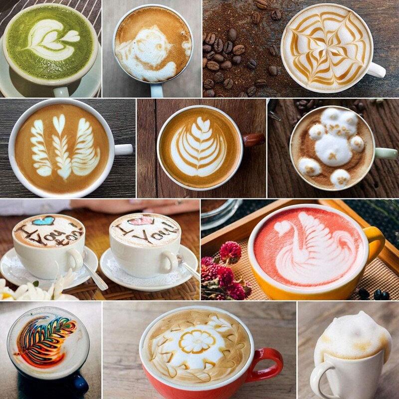 Jarro de espuma de leite 350ml (12oz) jarras de vapor de aço inoxidável leite café cappuccino latte arte barista jarras de vapor leite