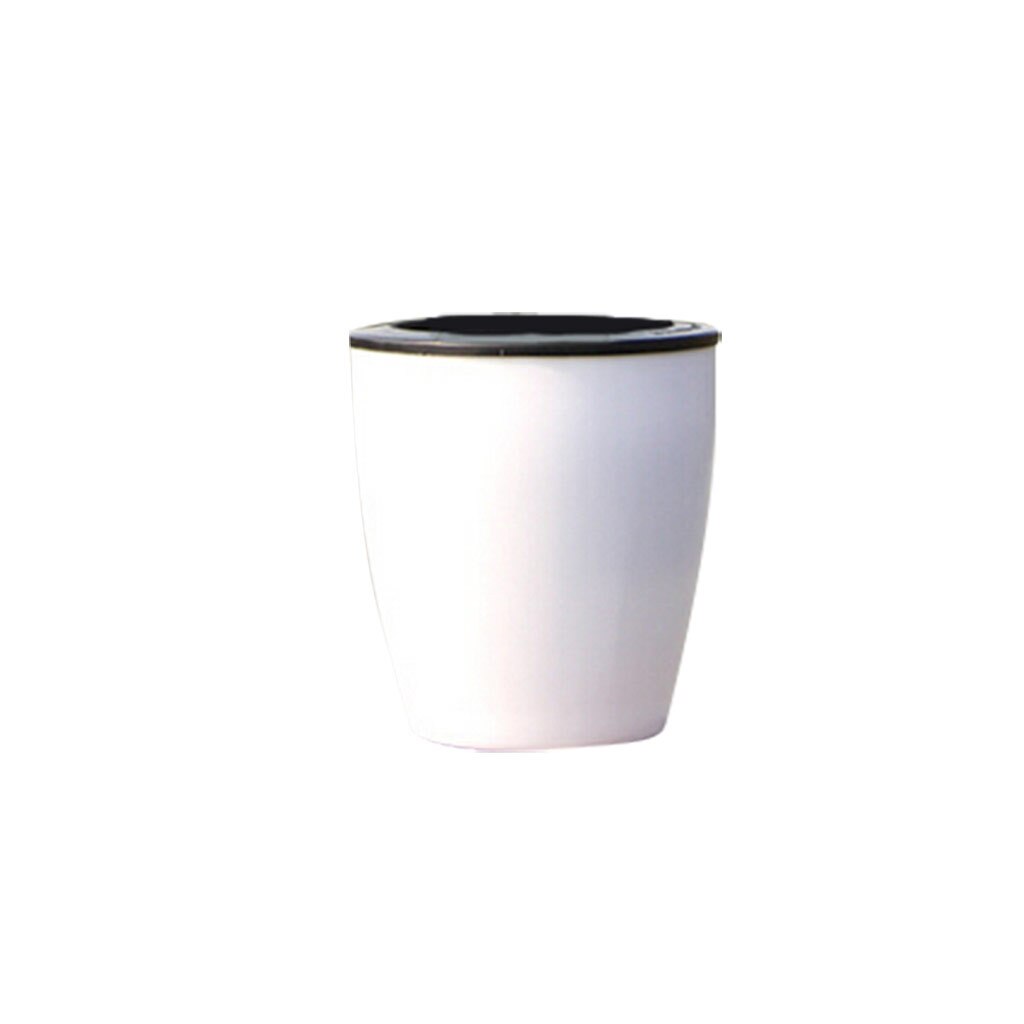 Self Watering Plant Flower Pot Imitation Pottery Automatic Water Absorption Planting Black And White Flower Pots Plastic Basin