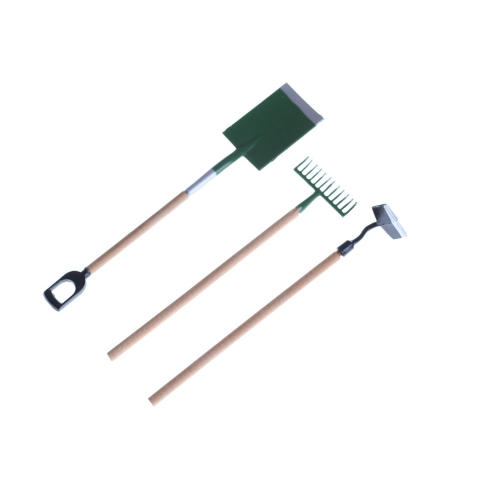 FAI DA TE Miniatura Irrigazione Metallo Può Spade Rastrello Attrezzi Da Giardino Per I Bambini Casa di Bambole Miniature Set di Accessori