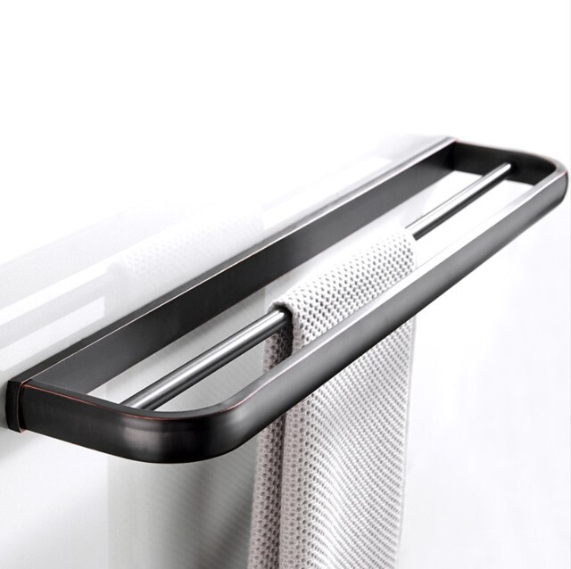 Messing Koper Materiaal Badkamer Handdoekenrek Handdoek Houder Bekerhouder Papier Rolhouder Plank Haak: double towel bar