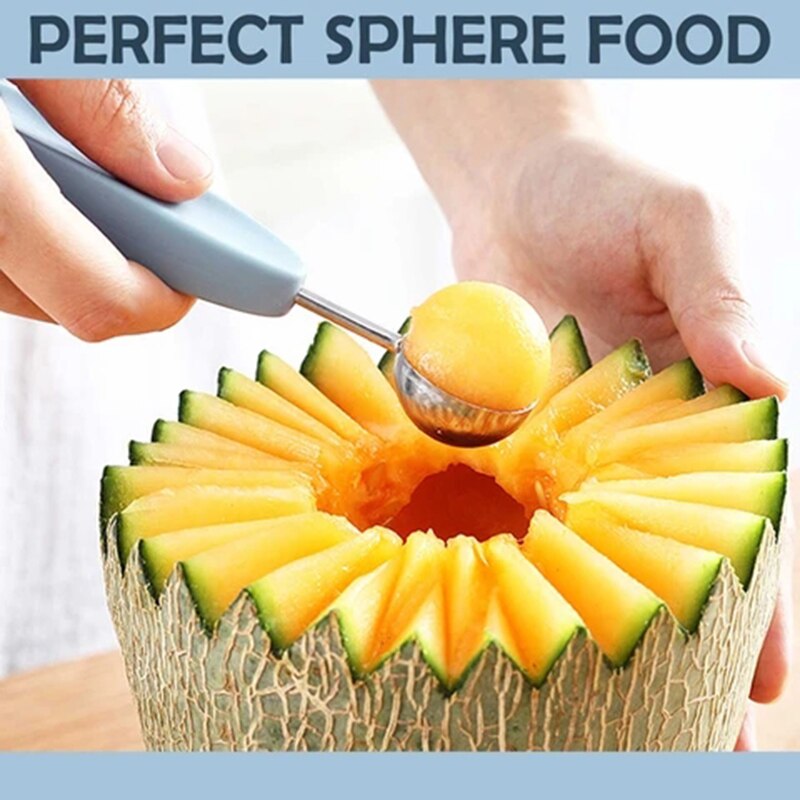 4pcs/set Multifunction Stainless Steel Fruit Ball Digger Fruits Carving Cutter Set for Watermelon Fruit QJS Shop