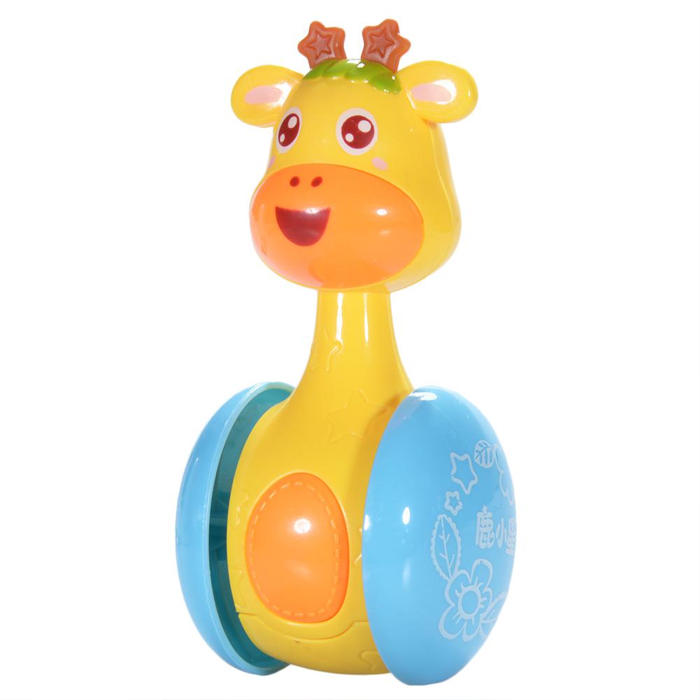 None Giraffe Tumbler Doll Roly-poly Baby Toys Cute Rattles Ring Bell Newborns 3-12 Month Early Educational Toy: Default Title