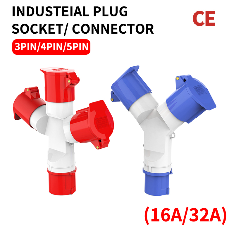 Industrial plug Y-type multi-function three-way branch socket 1013 waterproof 220v 380V Three-phase electricity 3P4P5P 32A16a