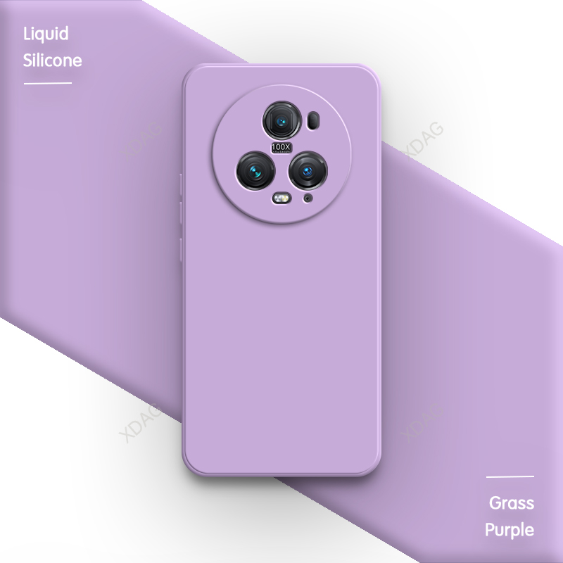 Basis origineel hoesje voor huawei honor magic 5 magic 5 pro lite 5 pro 5 lite 5g lensbescherming schokbestendige zachte vloeibare siliconen cover: Neopreen / Legergroen