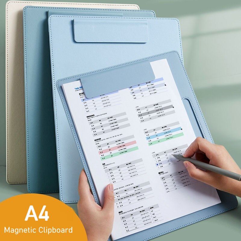 Colors Thicken Clipboard A4 Paper Tablet Office Supplies Paper Holder Strong Magentic Clip Writing Board