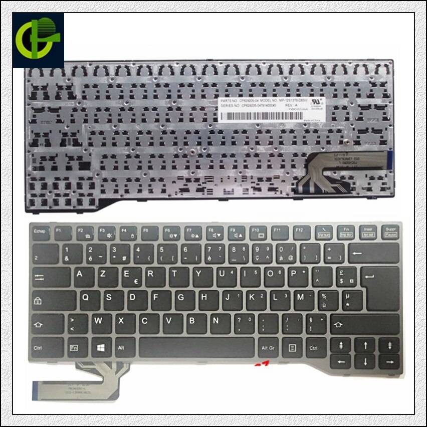 French Azerty keyboard for Fujitsu Lifebook E733 E734 E743 E744 E544 E736 E746 E546 E547 CP629229-04 MP-12R86F0-D853W FR